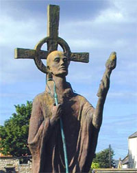 Statue of St. Aidan at Linsifarne