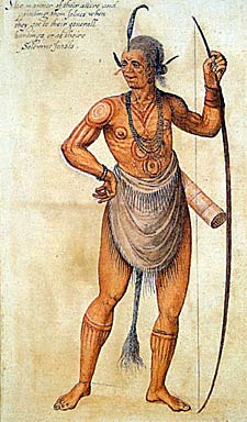 Croatan warrior, possibly Manteo