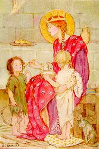 Queen Margaret of Scotland with children